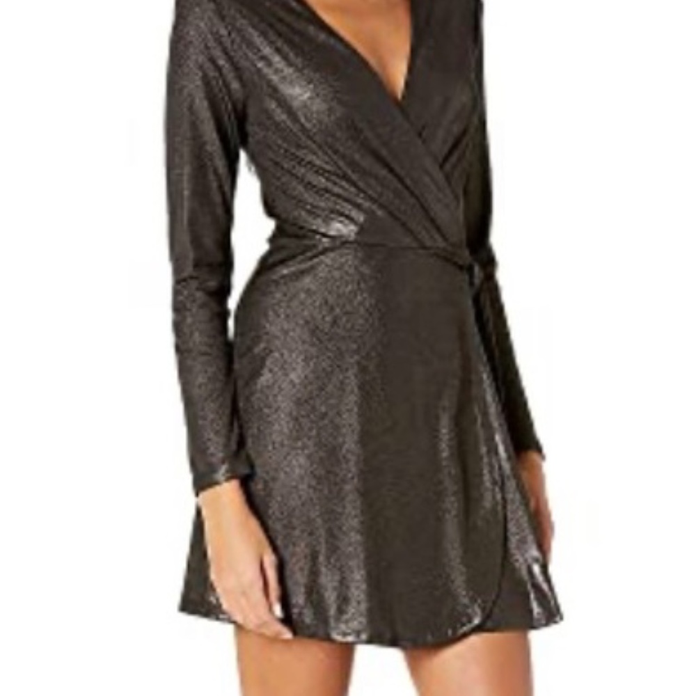 BCBG Long Sleeve V NECK DRESS